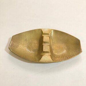 Sarna Brass Etched Ashtray Vintage India Midcentury MCM